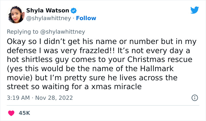 This woman is having a real-life Hallmark Movie moment, and people online are enjoying it