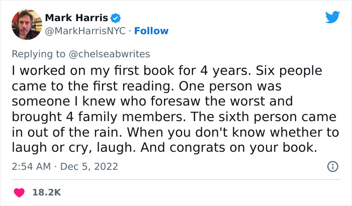 25 Famous Authors Share Their Worst Moments After This New Author Opened Up About How Only 2 People Showed Up To Her Book Signing