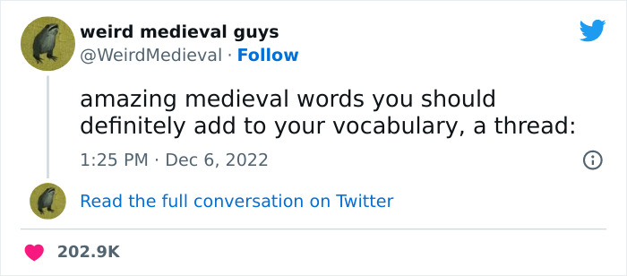 People Are Amused By These 23 Very Medieval Words That Either Sound Funny, Or They Mean Oddly Specific Things