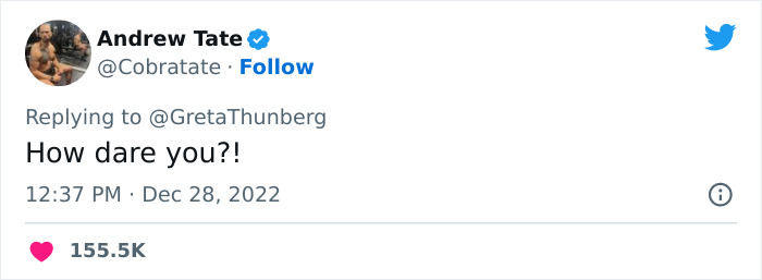 Andrew Tate Vs. Greta Thunberg: A Twitter Showdown on Climate Activism Andrew Tate Vs. Greta Thunberg: A Twitter Showdown on Climate Activism