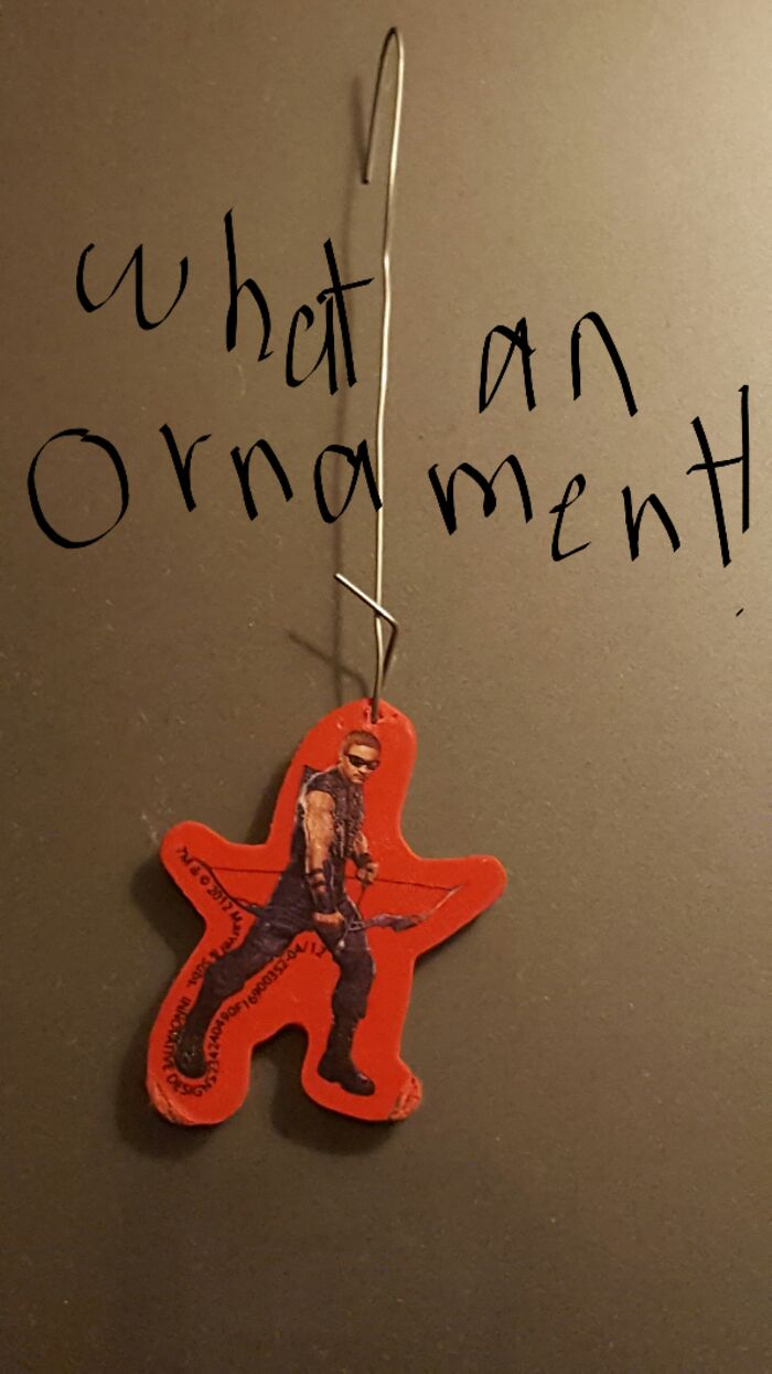 This Ornament My Daughter Made (Out Of An Eraser And Paperclip) Has Been On My Tree For 10 Years Now