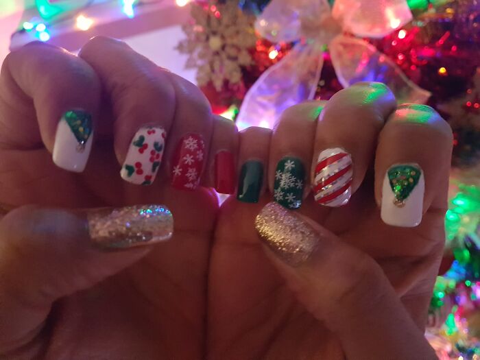 Last Year's Christmas Nails