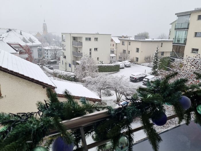 I'm Late For This, But First Snow This Season Didn't Happen Until Today. December 9th. View From My Home This Morning