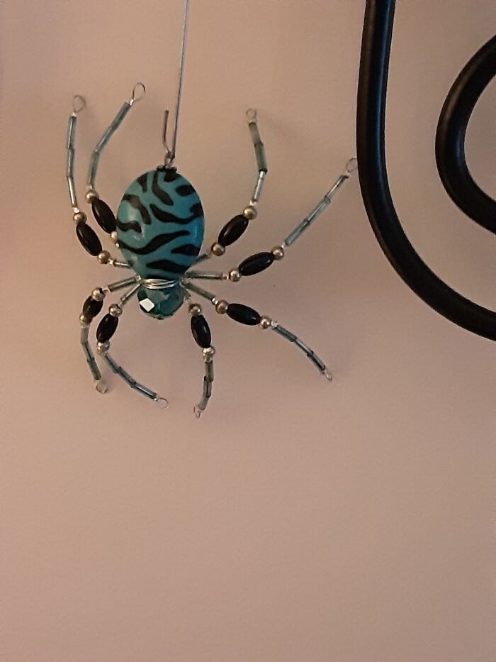 My Stepson Bought Me A Christmas Spider! So Cute Going To Leave It Up All Year! There Should Be A Pic Of The Story Too But I Can Only Get The One To Come Up