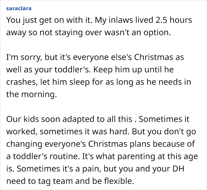 Mom Asks If She's Being Unreasonable For Thinking About 'Canceling Christmas' At Her In-Laws, So As To Not Disrupt Son's Daily Routine Mom Asks If She's Being Unreasonable For Thinking About 'Canceling Christmas' At Her In-Laws, So As To Not Disrupt Son's Daily Routine