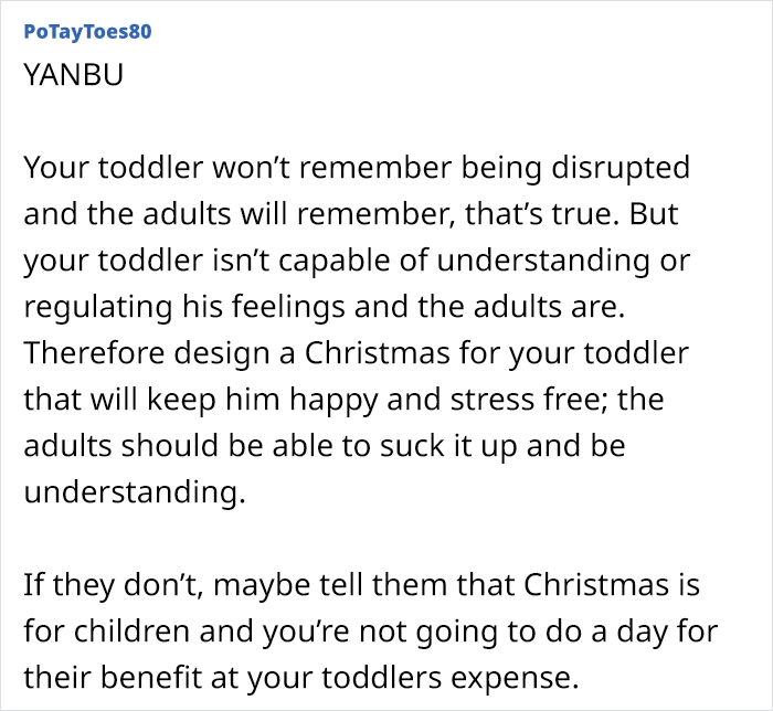 Mom Asks If She's Being Unreasonable For Thinking About 'Canceling Christmas' At Her In-Laws, So As To Not Disrupt Son's Daily Routine