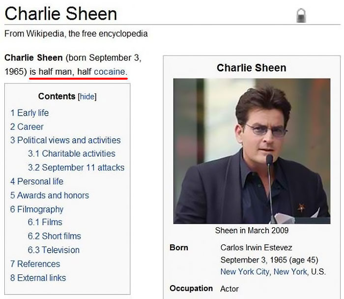 The Best Nickname For Charlie Sheen