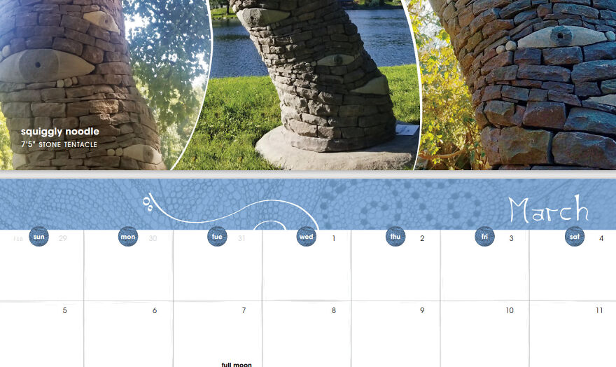 After 16 Years Being Self Employed Doing Stone Art, I Created A Calendar