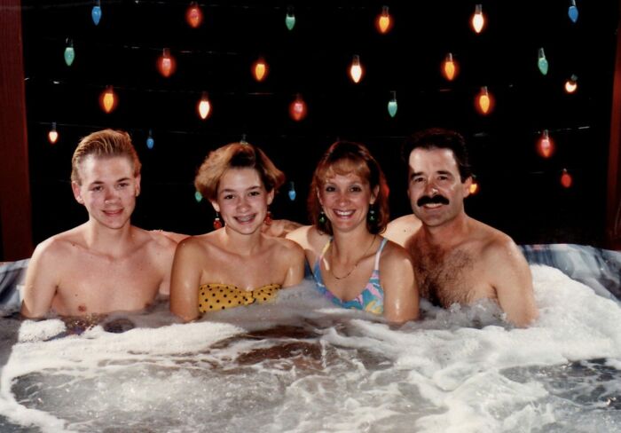 This Is A Photo Of Me And My Family Celebrating The Holidays In 1987