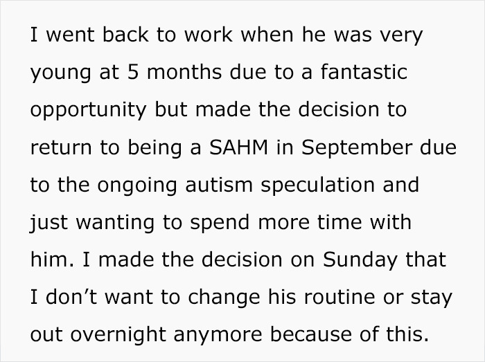 Mom Asks If She's Being Unreasonable For Thinking About 'Canceling Christmas' At Her In-Laws, So As To Not Disrupt Son's Daily Routine Mom Asks If She's Being Unreasonable For Thinking About 'Canceling Christmas' At Her In-Laws, So As To Not Disrupt Son's Daily Routine