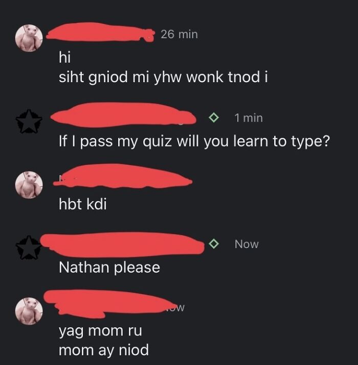 I Was Trying To Tell Him That I Was About To Take A Really Hard Quiz That We Had Talked About Earlier, I Think He Was Trying To Wish Me Luck?