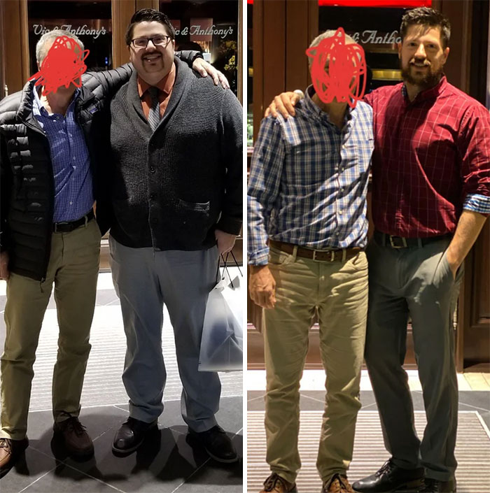 My Uncle And I Have A Yearly Tradition Of Going Out To A Fancy Steak House. He Could Barely Get His Arm Around Me Two Years Ago!