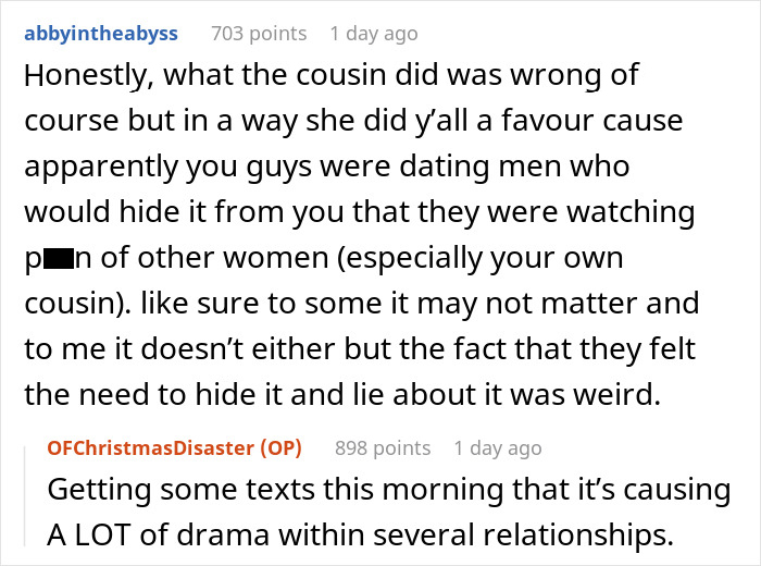 "Cousin’s 'Gift' Ruined Christmas And Possibly My Relationship" "Cousin’s 'Gift' Ruined Christmas And Possibly My Relationship"