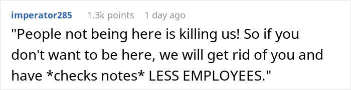 Boss Does Not Think Through Her Ridiculous Tirade About People Taking Too Much Time Off, Loses Her Job Boss Does Not Think Through Her Ridiculous Tirade About People Taking Too Much Time Off, Loses Her Job