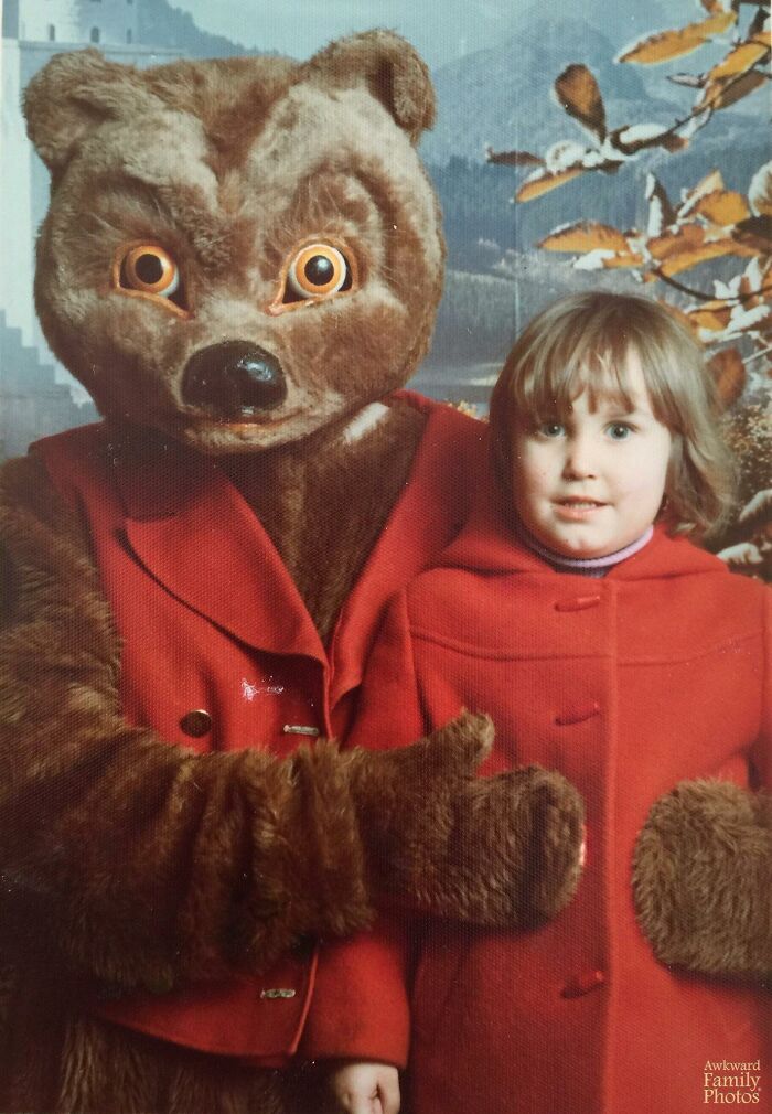 My Little Sister Took A Christmas Photo With A Questionable Bear, London 1976