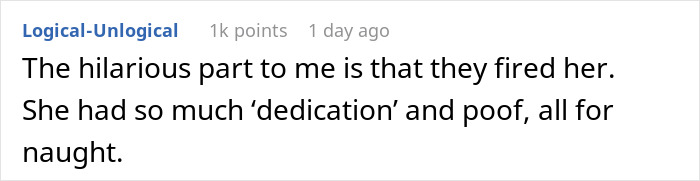 Boss Does Not Think Through Her Ridiculous Tirade About People Taking Too Much Time Off, Loses Her Job Boss Does Not Think Through Her Ridiculous Tirade About People Taking Too Much Time Off, Loses Her Job