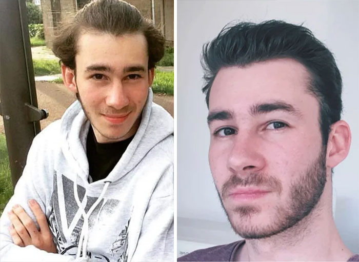 One Year Apart, Changed Haircut