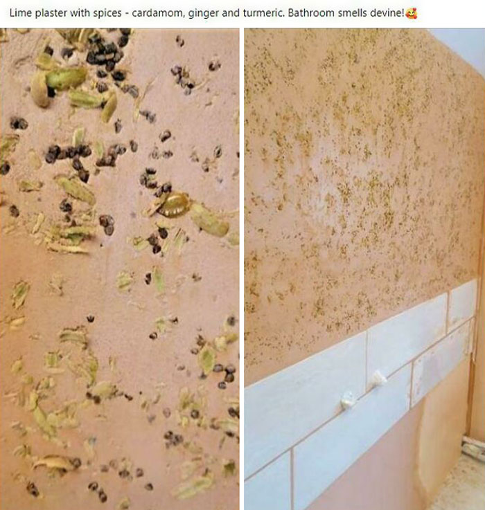 Sticking Herbs And Spices All Over Your Bathroom Wall To Make The Room Scented