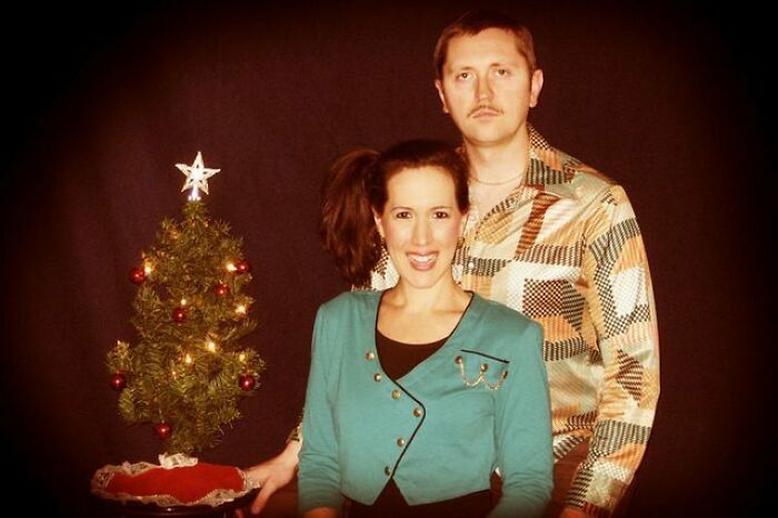 My Wife And I Kicked It Old School For Our Holiday Card This Year. Happy Holidays!