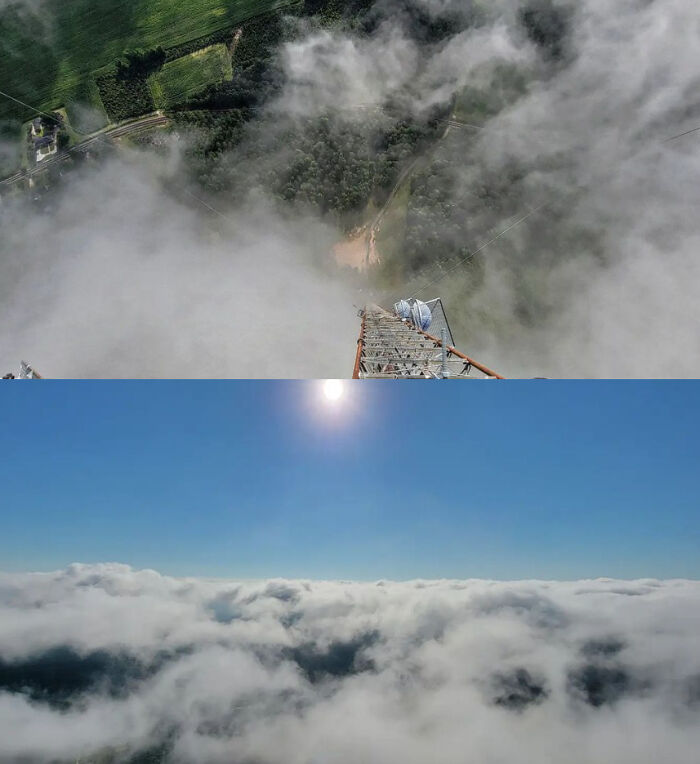 Thats Are Pics From My Job On A 2000ft Tall Radio Tower, Working For Maintenance, The Views Are Incredible