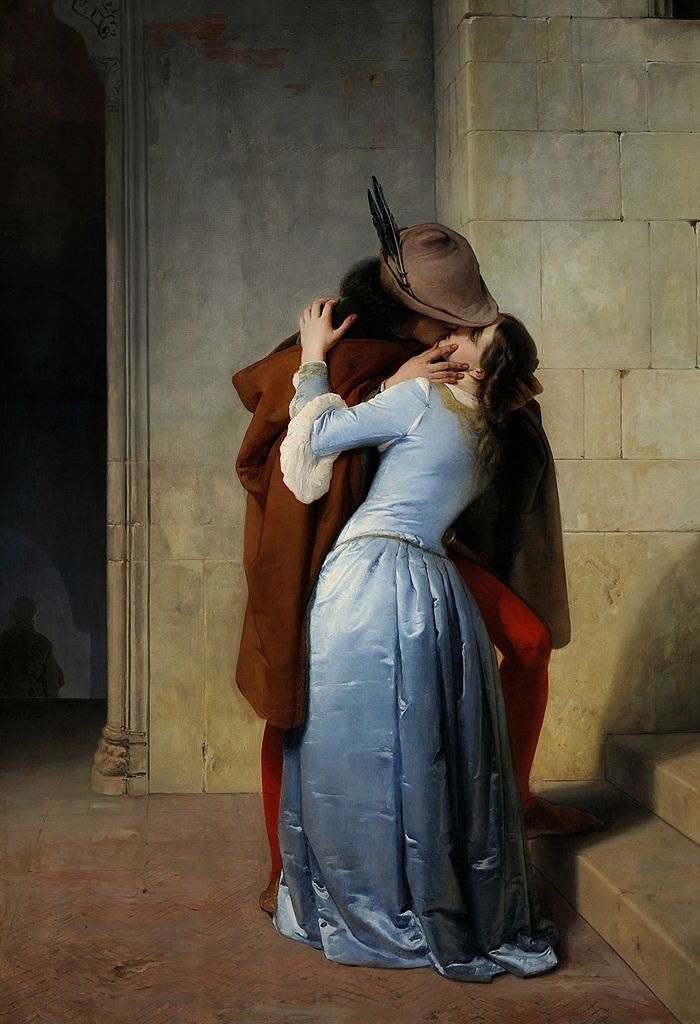 The Kiss by Francesco Hayez, 1859. Pinoteca de Brera, Milan