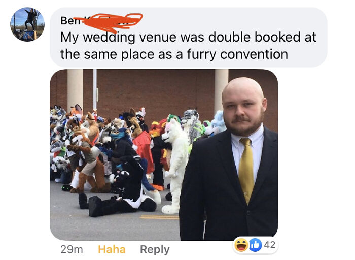 Funny To Think That The Tux Is Probably Less Expensive Than The Furry Suits