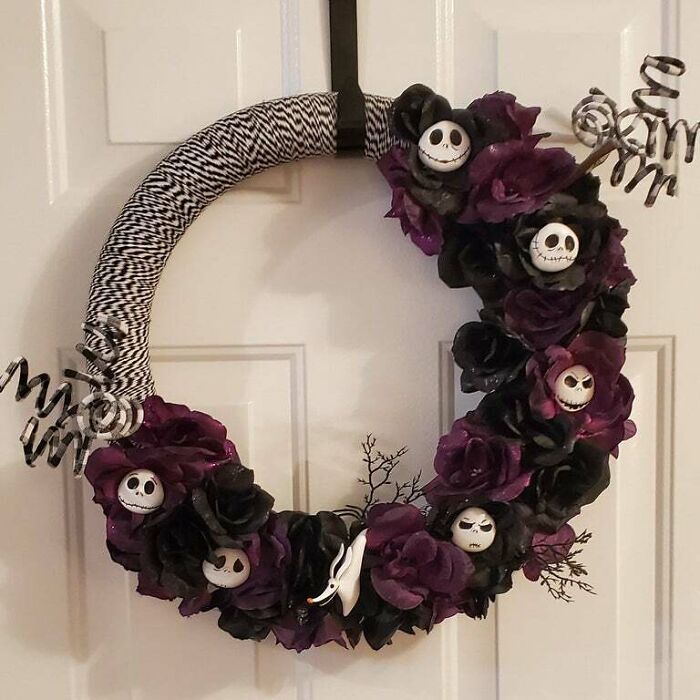 Wife And I Worked On A Nightmare Before Christmas Wreath, What Do You Guys Think?