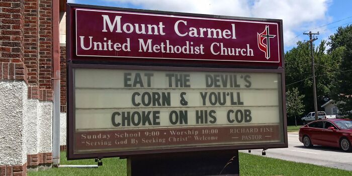 This Church That Doesn't Want You To Eat The Devil's Corn, And Don't Even Get Them Started On The Devil's High-Fructose Corn Syrup!