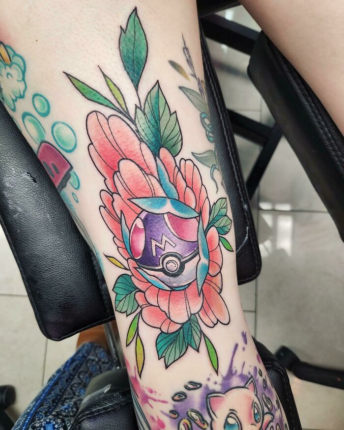 Pokémon ball tattoo