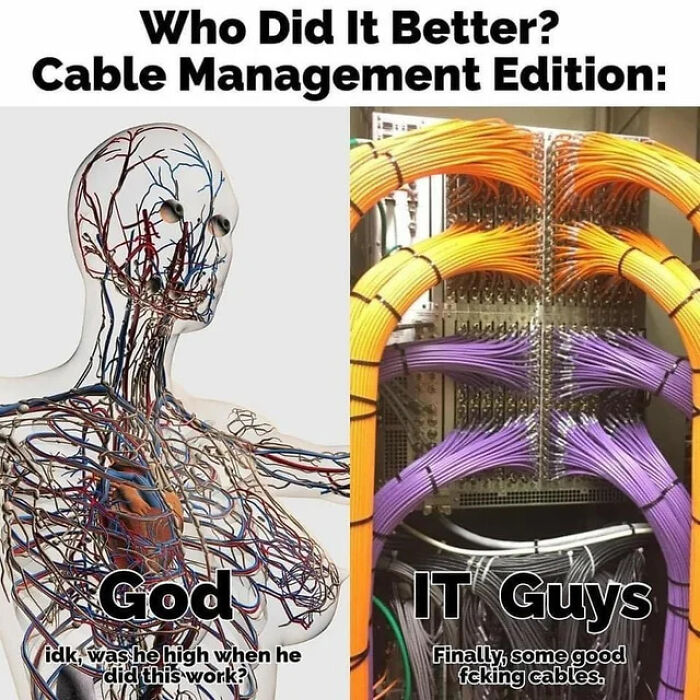 God Sucked A*s At Cable Management