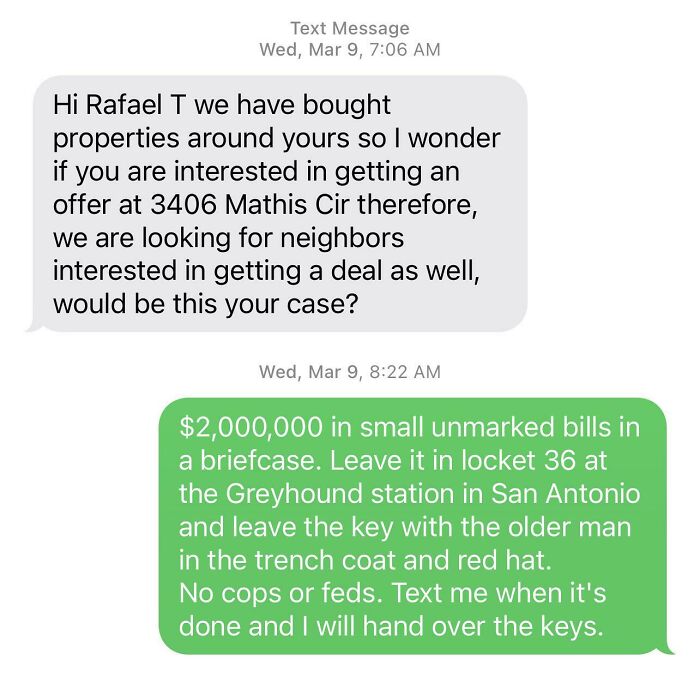 My Number Is On Some Real Estate Listing, Been Getting These Texts For Years