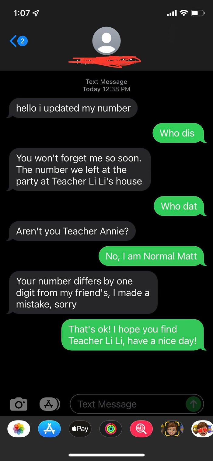 Had This Rollercoaster Of A Conversation With A Wrong Number Text