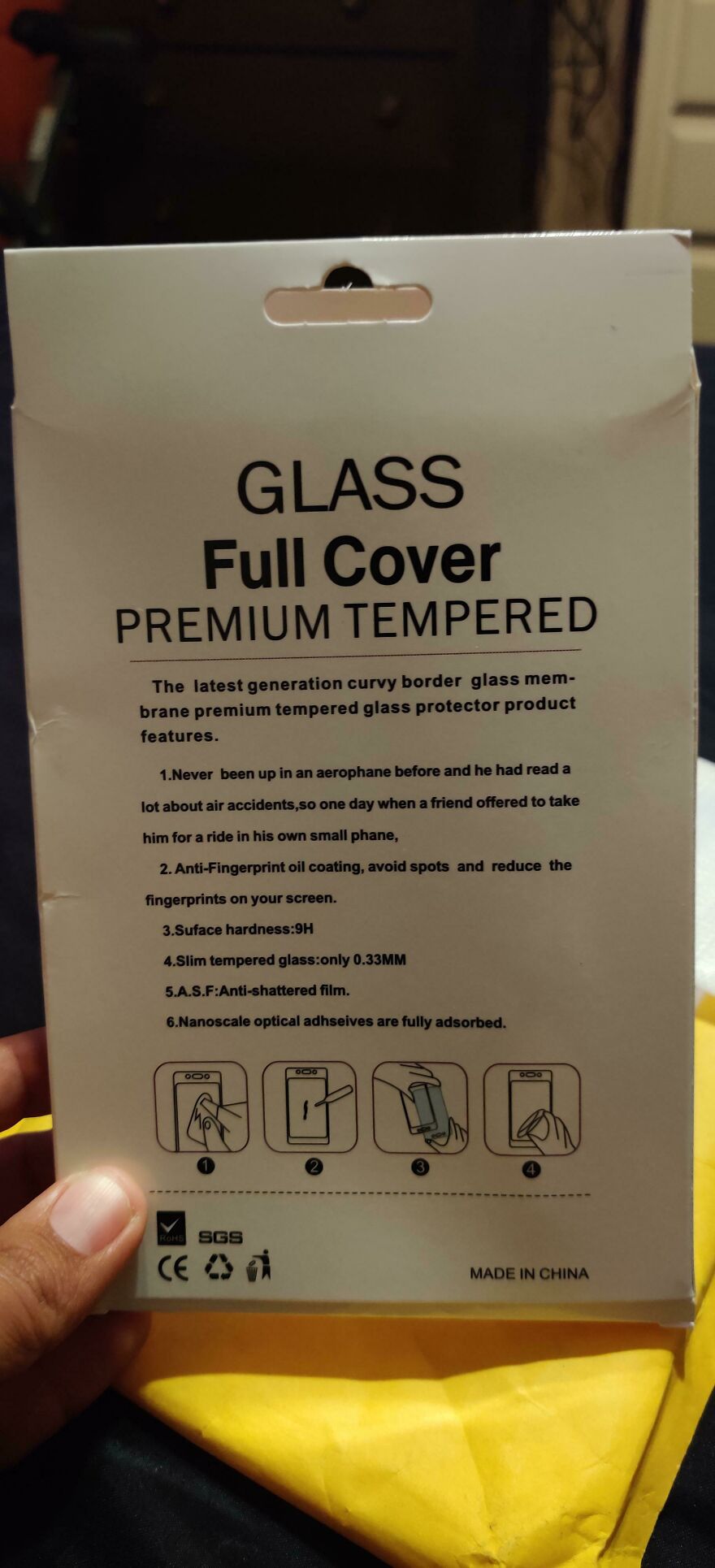 My Phone Screen Protector Did Not Come With Instructions So I Checked The Back Of The Box. Let's Start With #1 Shall We