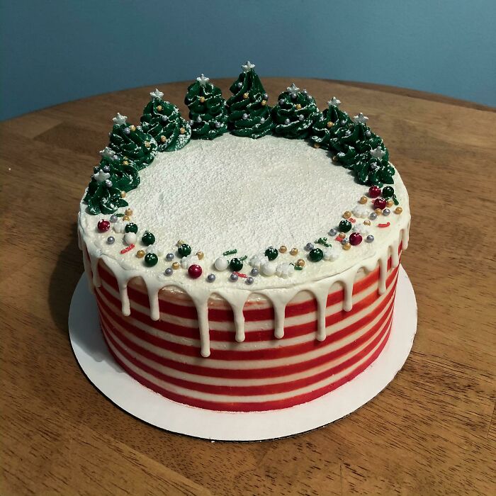 Made This Cake For My Sister-In-Law’s Christmas Party Tomorrow