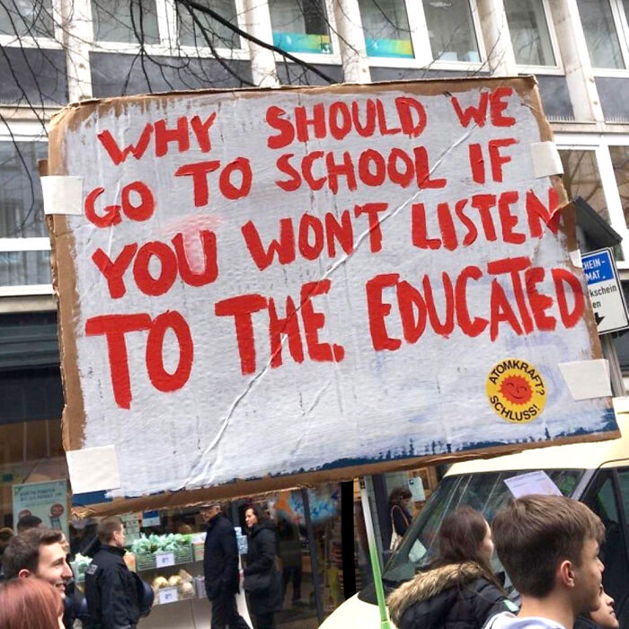 At A School Strike Protest For Climate Change