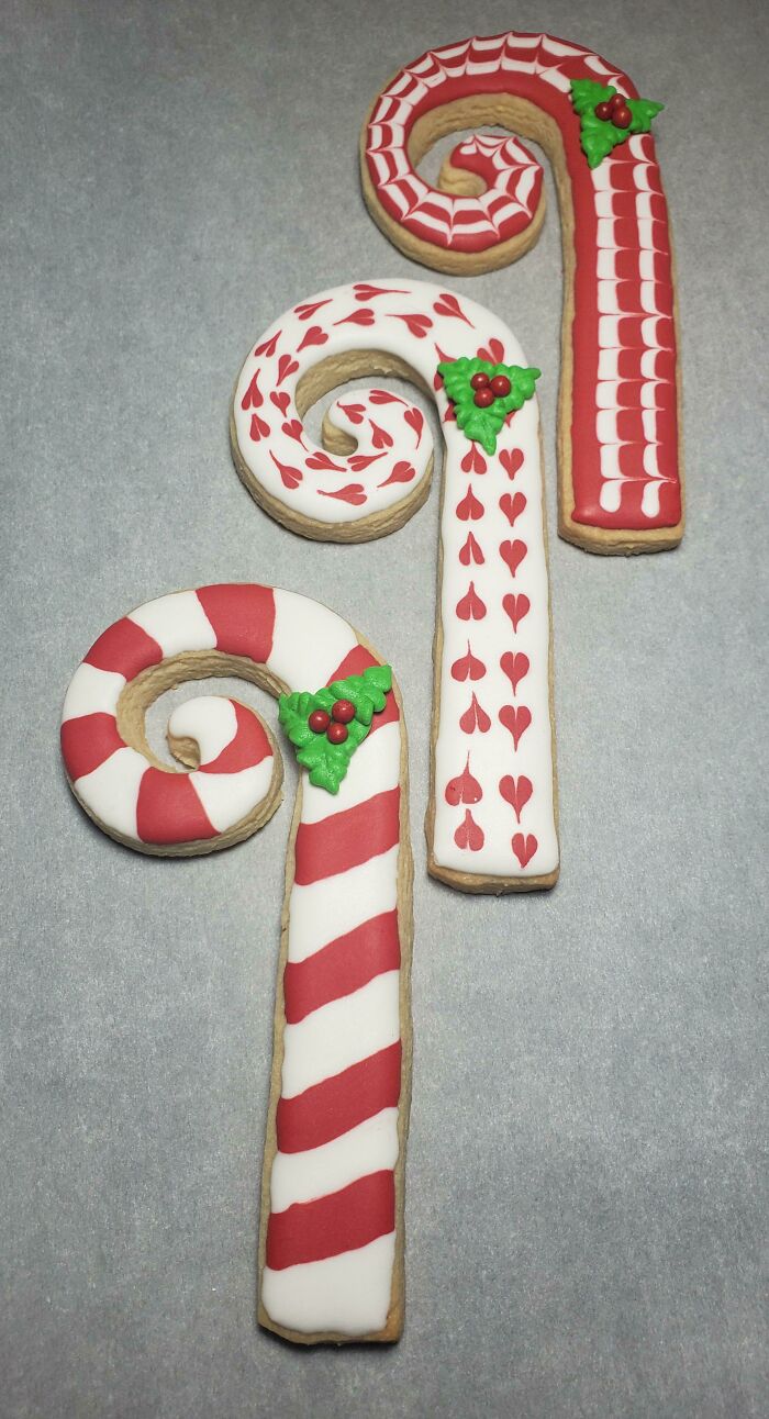 Home-Made Some Candy Cane Sugar Cookies I Made For Christmas Last Night