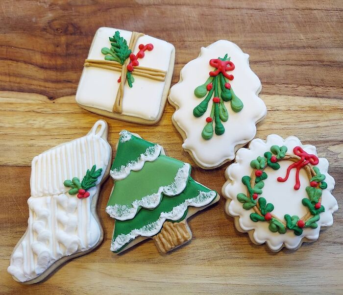 Home-Made Royal-Iced Christmas Sugar Cookies