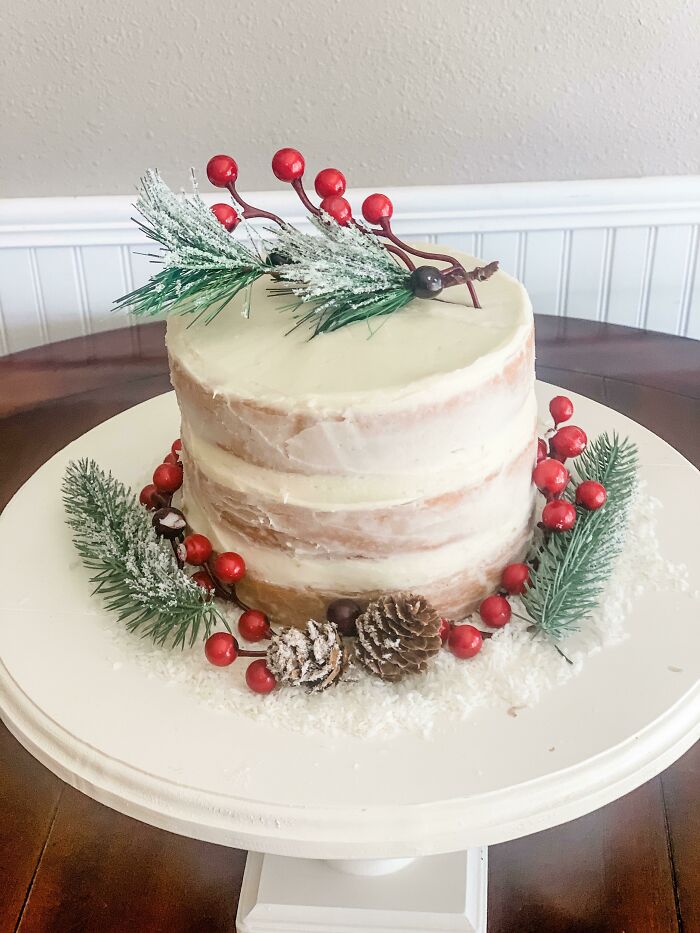 My Wife’s Chai Coconut Christmas Cake! She Says There’s “No Way The Internet Will Care About This,” But I Think It’s Really Well Done