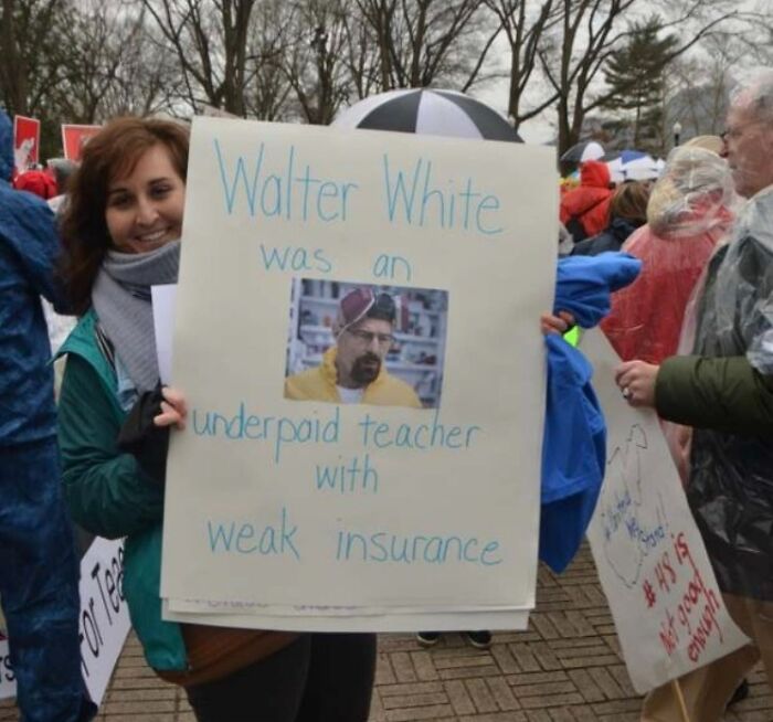 This Teacher's Protest Sign