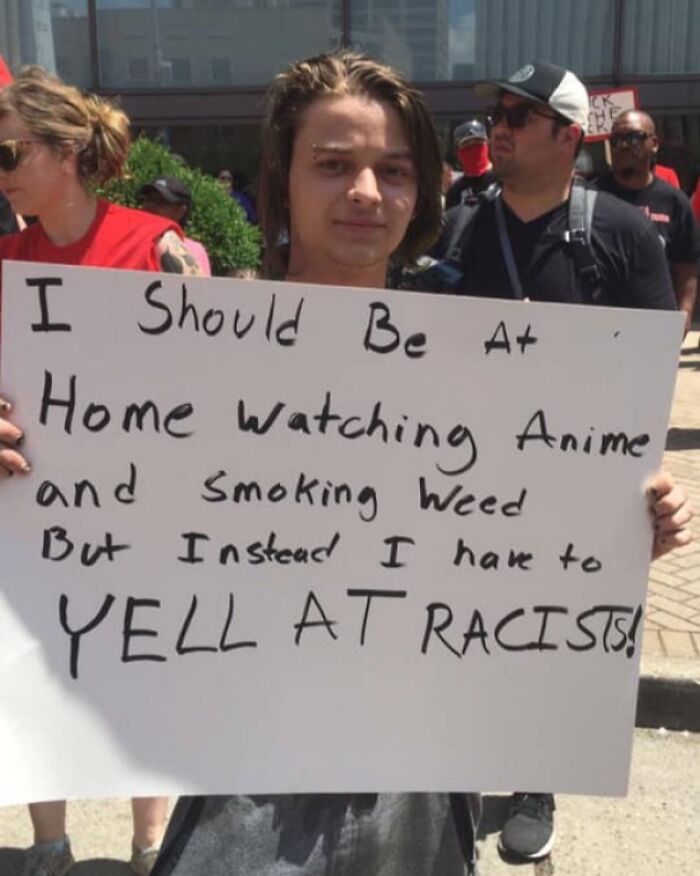 Sign From The KKK Protest In Dayton Ohio Today