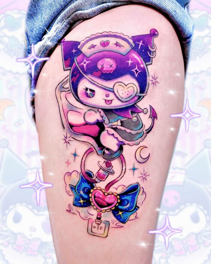 Kuromi Nurse Blood Bag Tattoo