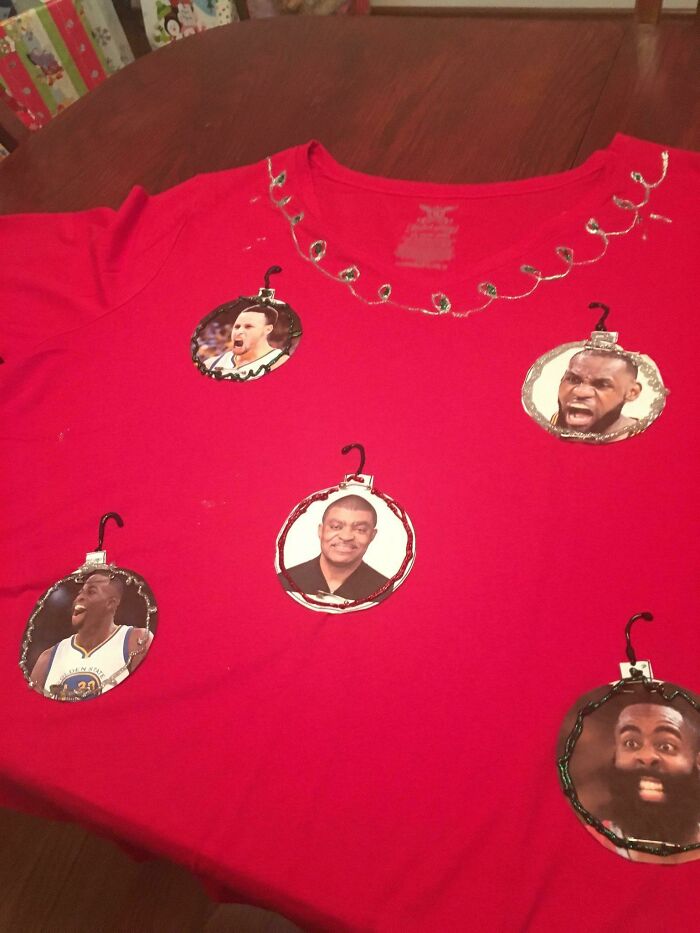 Kyle's Mom, Marie Hollaway On Twitter: Two Christmas Ago We Had An Ugly Christmas Sweater Contest. This Was My Homemade One. Look Who Is In The Middle
