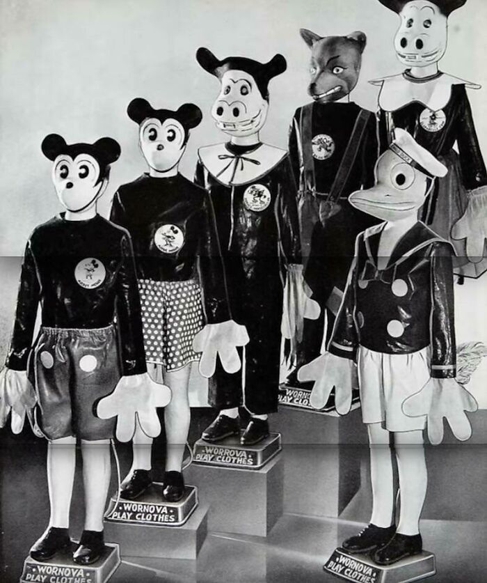 Department Store Mannequins Wearing Disney Character Costumes, 1937