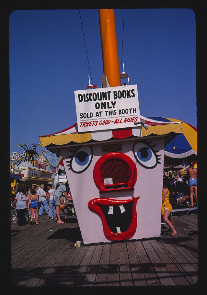 A Very Unsettling Ticket Booth At Casino Pier In Seaside Heights, New Jersey (1978)