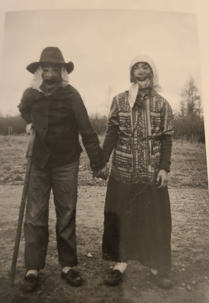 Father And His Twin Sister, Halloween Early 50's