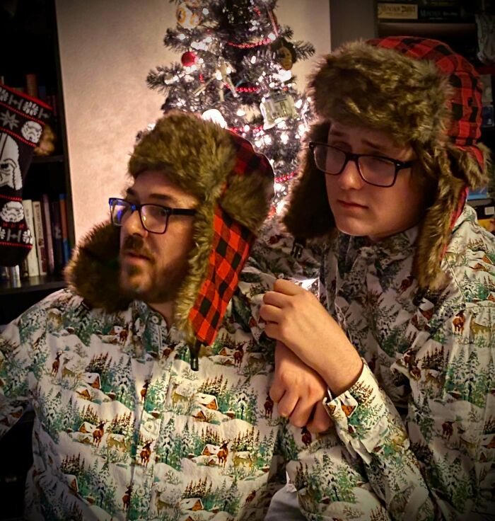 It’s Been Just My Son And Me For Years. Every Christmas, We Take An Intentionally Awkward Family Christmas Photo. He’s 18 Now, And We Still Do It. This Was Xmas ‘20