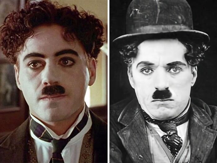 Robert Downey Jr. As Charlie Chaplin In "Chaplin"