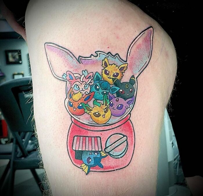 Pokémon characters tattoo