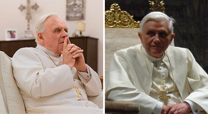 Anthony Hopkins As Pope Benedict XVI In "The Two Popes"