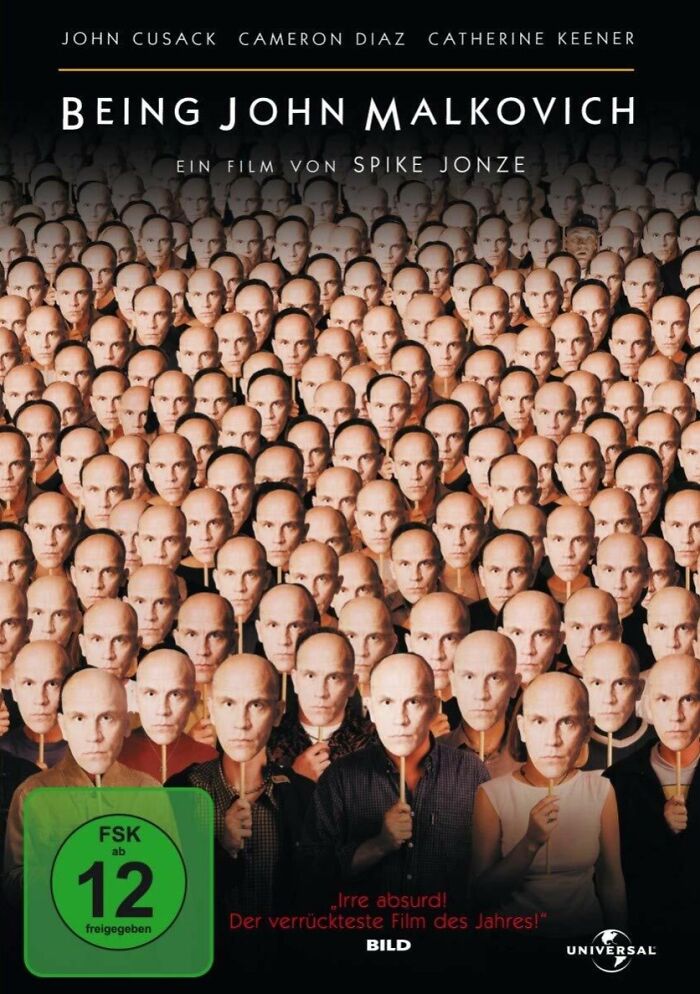 In The "Being John Malkovich" (1999) Poster, There Is A Real John Malkovich In The Top-Right Corner